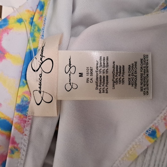 Jessica Simpson Shirred Side Tie Dye Bikini Swim Bottom - Picture 9 of 11